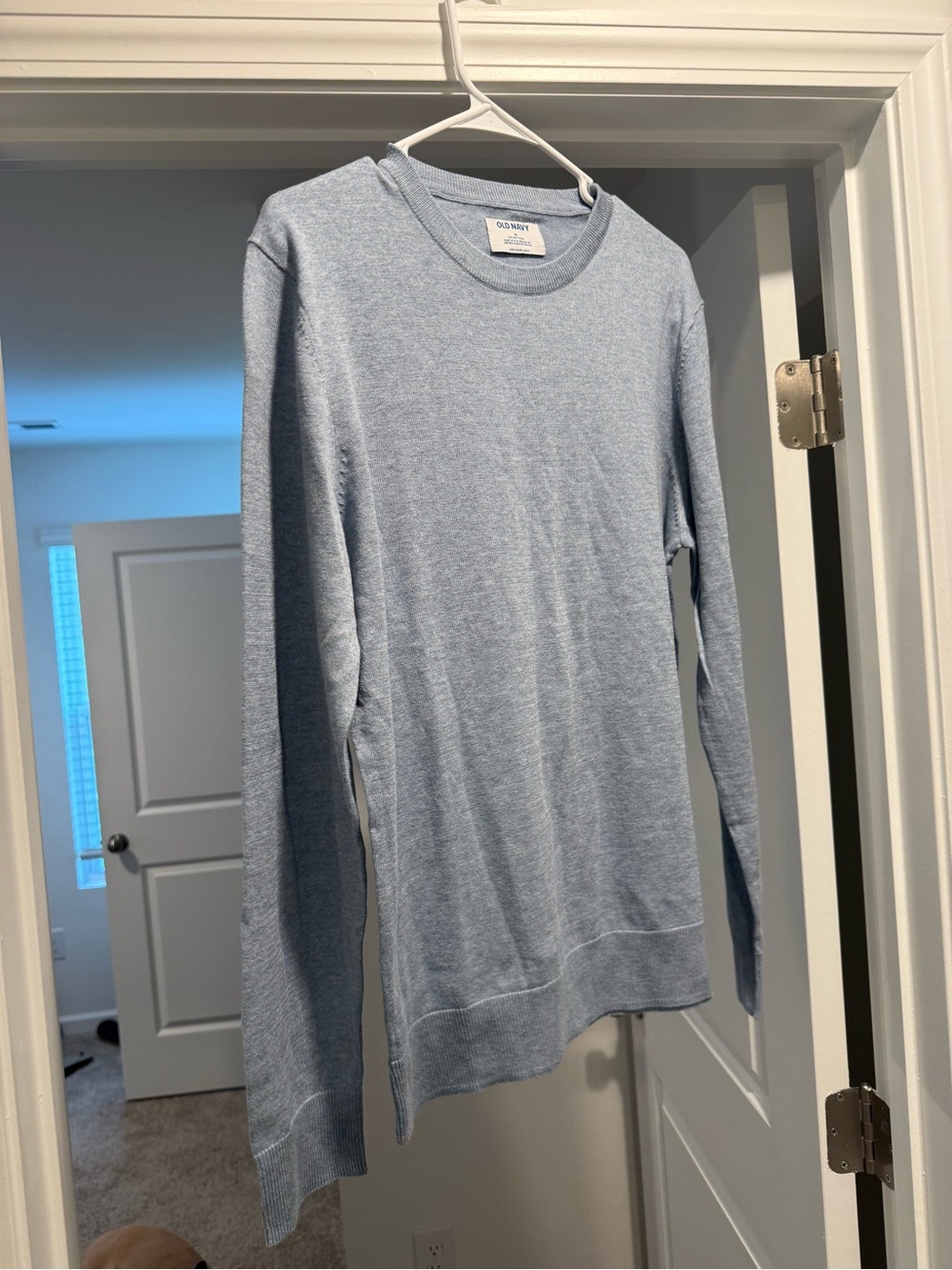 Old Navy Men's Light Blue Heather Crewneck Sweater